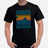 Motorcycle Gear - Gifts for Motorbike Riders - Moto Gears, Biker Attire, Clothing - Vintage Biker Dad Like A Normal Dad But Cooler Tee - Black, Men