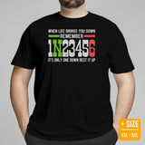 Funny Motorcycle T-Shirt - Moto Riding Shirt - Motorhead Shirt - Presents for Bikers, Motorcycle Riders - It's Only One Down Rest It Up Tee - Black, Plus Size