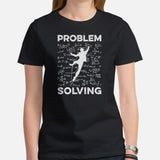 Mountaineering Shirt - Gifts for Rock Climbers, Hikers, Outdoorsy Mountain Men - Climbing, Hiking Outfit, Clothes - Problem Solving Tee - Black, Women