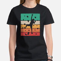 Mountaineering Shirt - Gifts for Rock Climbers, Hikers, Outdoorsy Mountain Men - Hiking Outfit, Attire, Clothes - Retro Bouldering Tee - Black, Women