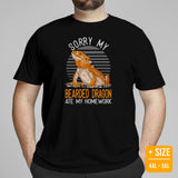 Camping Shirt - Bearded Dragon T-Shirt - Gifts for Outdoorsmen, Nature & Animal Lovers - Reptile Shirt - My Beardie Ate My Homework T-Shirt