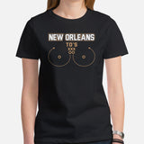 New Orleans TD's T-Shirt - Funny Football Fanatic Shirt: Ideal Gifts for Football Moms, Fans & Supporters - Sarcastic Game Day Shirt - Black, Women