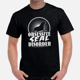 Obsessive Seal Disorder T-Shirt - Seal Lover Shirt - Ideal Gift for Aquatic Animals & Marine Mammal Lovers - Marine Biology Shirt - Black, Men