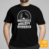 Obsessive Walrus Disorder T-Shirt - Ideal Gift for Aquatic Animals, Marine Mammal Lovers - Save The Walruses, Animal Activists Tee - Black, Plus Size