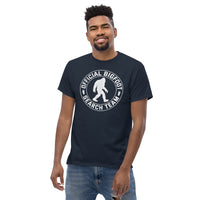 Official Bigfoot Search Team Squatchy Shirt - Cryptid Sasquatch, Yeti Tee for Camping Crew & Squad, Wilderness Adventure Enthusiasts - Navy