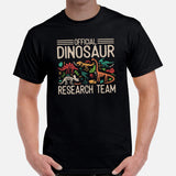 Official Dinosaur Research Team T-Shirt - T-Rex, Raptor Shirt - Paleozoo, Velociraptor, Jurassic Animal Shirt - Paleontology Shirt - Black, Men