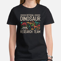 Official Dinosaur Research Team T-Shirt - T-Rex, Raptor Shirt - Paleozoo, Velociraptor, Jurassic Animal Shirt - Paleontology Shirt - Black, Women