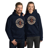 Official Sasquatch Bigfoot Research Team Hoodie - Cryptid Yeti Hunting Gear for Camping Crew & Squad, Wilderness Adventure Enthusiasts - Navy, Unisex