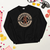 Official Sasquatch Bigfoot Research Team Sweatshirt - Cryptid Hunting Gear for Camping Crew & Squad, Wilderness Adventure Enthusiast - Black