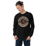 Official Sasquatch Bigfoot Research Team Sweatshirt - Cryptid Hunting Gear for Camping Crew & Squad, Wilderness Adventure Enthusiast - Black