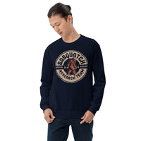 Official Sasquatch Bigfoot Research Team Sweatshirt - Cryptid Hunting Gear for Camping Crew & Squad, Wilderness Adventure Enthusiast - Navy