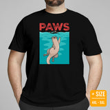 Otter Paws Meme T-Shirt - Mustalid Shirt - Marine Mustaline Mammal Shirt - Gift for Mustalidae, River & Sea Otter Lovers - Zoology Tee - Black, Plus Size
