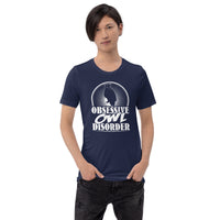 Camping T-Shirt - Presents, Gift Ideas for Bird & Nature Lovers, Birdwatchers, Birders - Woodsy Owl Tee Shirt - Obsessive Owl Disorder Tee - Navy