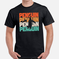 Penguin Waddles 80s Retro Aesthetic Shirt - Paul Penguins Fan & Lover Shirt - Team Mascot Shirt - Cottagecore Tee for Nature Lovers - Black, Men