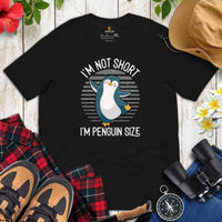 Penguin Waddles Aesthetic Shirt - Paul Penguins Fan & Lover Shirt - Team Mascot Shirt - I'm Not Short I'm Penguin Size Sarcastic Shirt - Black