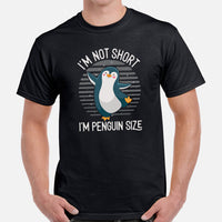 Penguin Waddles Aesthetic Shirt - Paul Penguins Fan & Lover Shirt - Team Mascot Shirt - I'm Not Short I'm Penguin Size Sarcastic Shirt - Black, Men