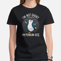 Penguin Waddles Aesthetic Shirt - Paul Penguins Fan & Lover Shirt - Team Mascot Shirt - I'm Not Short I'm Penguin Size Sarcastic Shirt - Black, Women