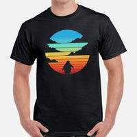 Penguin Waddles Vintage Sunset Aesthetic Shirt - Paul Penguins Fan & Lover Shirt - Team Mascot Shirt - Cottagecore Tee for Nature Lover - Black, Men