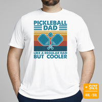 Pickleball T-Shirt - Pickle Ball Sport Outfit, Clothes, Apparel For Men - Gifts for Pickleball Players - Proud Pickleball Dad Tee - White, Plus Size
