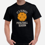 Pickleball T-Shirt - Pickle Ball Sport Clothes For Men & Women - Gifts for Pickleball Players - Retro It's Always Pickleball Season Tee - Black, Men
