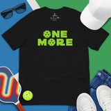 Pickleball T-Shirt - Pickle Ball Sport Outfit, Attire, Clothes, Apparel For Men & Women - Gifts for Pickleball Players - One More Tee - Black