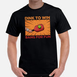 Pickleball T-Shirt - Pickle Ball Sport Outfit, Attire, Clothes, Apparel - Gifts for Pickleball Players & Lovers - Funny Dink To Win Tee - Black, Men