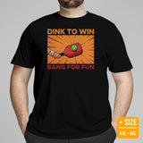 Pickleball T-Shirt - Pickle Ball Sport Outfit, Attire, Clothes, Apparel - Gifts for Pickleball Players & Lovers - Funny Dink To Win Tee - Black, Plus Size