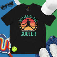 Pickleball T-Shirt - Pickle Ball Sport Outfit, Attire, Clothes For Men - Gifts for Pickleball Players - Retro Proud Pickleball Dad Tee - Black