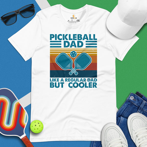 Pickleball T-Shirt - Pickle Ball Sport Outfit, Clothes, Apparel For Men - Gifts for Pickleball Players - Proud Pickleball Dad Tee - White