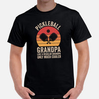 Pickleball T-Shirt - Pickle Ball Sport Outfit, Clothes, Apparel For Men - Gifts for Pickleball Players - Proud Pickleball Grandpa Tee - Black, Men