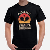 Pickleball T-Shirt - Pickle Ball Sport Outfit, Clothes, Apparel For Men - Gifts for Pickleball Players - Proud Pickleball Grandpa Tee - Black, Men