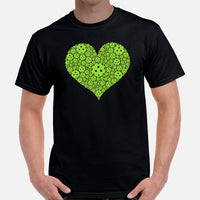 Pickleball T-Shirt - Pickle Ball Sport Outfit, Clothes, Apparel For Men & Women - Gifts for Pickleball Players - Heart of Balls Tee - Black, Men