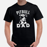 Pit Bull Dog Themed Clothes & Attire - Gifts for Bully Dog Dads & Lovers - Funny Canine Tee Shirts For Humans - Pitbull Dad T-Shirt - Black, Men