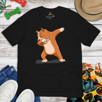 Pit Bull Dog Themed Clothes & Attire - Gifts for Bully Dog Lovers - Funny Canine Tee Shirts For Humans - Adorable Pitbull Dabbing Shirt - Black