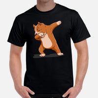 Pit Bull Dog Themed Clothes & Attire - Gifts for Bully Dog Lovers - Funny Canine Tee Shirts For Humans - Adorable Pitbull Dabbing Shirt - Black, Men