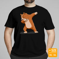 Pit Bull Dog Themed Clothes & Attire - Gifts for Bully Dog Lovers - Funny Canine Tee Shirts For Humans - Adorable Pitbull Dabbing Shirt - Black, Plus Size