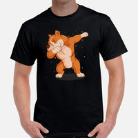 Pit Bull Dog Themed Clothes & Attire - Gifts for Bully Dog Lovers - Funny Canine Tee Shirts For Humans - Cute Pitbull Dabbing T-Shirt - Black, Men