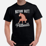 Pit Bull Dog Themed Clothes & Attire - Gifts for Bully Dog Lovers - Funny Canine Tee Shirts For Humans - Nothing Butt Pitbulls T-Shirt - Black, Men