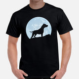 Pit Bull Dog Themed Clothes & Attire - Gifts for Bully Dog Moms, Dads & Lovers - Canine Tee Shirts For Humans - Over The Moon T-Shirt - Black, Men