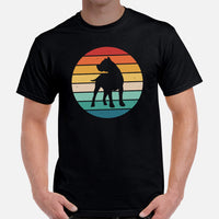 Pit Bull Dog Themed Clothes & Attire - Gifts for Bully Dog Moms, Dads & Lovers - Canine Tee Shirts For Humans - Retro Inspired T-Shirt - Black, Men