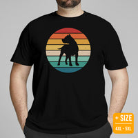 Pit Bull Dog Themed Clothes & Attire - Gifts for Bully Dog Moms, Dads & Lovers - Canine Tee Shirts For Humans - Retro Inspired T-Shirt - Black, Plus Size