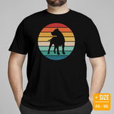 Pit Bull Dog Themed Clothes & Attire - Gifts for Bully Dog Moms, Dads & Lovers - Canine Tee Shirts For Humans - Retro Inspired T-Shirt - Black, Plus Size