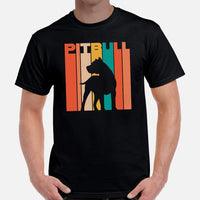 Pit Bull Dog Themed Clothes, Attire - Gifts for Bully Dog Moms, Dads & Lovers - Canine Tee Shirts For Humans - Vintage Pitbull T-Shirt - Black, Men