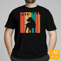 Pit Bull Dog Themed Clothes, Attire - Gifts for Bully Dog Moms, Dads & Lovers - Canine Tee Shirts For Humans - Vintage Pitbull T-Shirt - Black, Plus Size
