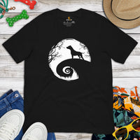 Pit Bull Dog Themed Clothes, Attire - Gifts for Bully Dog Moms, Dads & Lovers - Funny Canine Tee Shirts For Humans - Scary Moon T-Shirt - Black