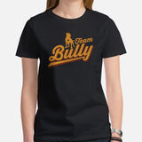 Pit Bull Dog Themed Clothes, Attire - Gifts for Bully Dog Moms, Dads & Lovers - Funny Canine Tee Shirts For Humans - Team Bully T-Shirt - Black, Women