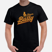 Pit Bull Dog Themed Clothes, Attire - Gifts for Bully Dog Moms, Dads & Lovers - Funny Canine Tee Shirts For Humans - Team Bully T-Shirt - Black, Men