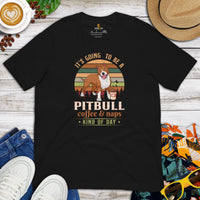 Pit Bull Dog Themed Clothes & Attire - Gifts for Coffee & Bully Dog Lovers - Funny Canine Tee Shirts For Humans - Kind Of Day T-Shirt - Black