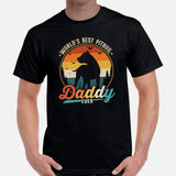 Pit Bull Dog Themed Clothes - Gifts for Bully Dog Dads & Lovers - Canine Tee Shirts For Humans - World's Best Pitbull Daddy Ever Shirt - Black, Men