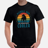 Pit Bull Dog Themed Clothes - Gifts for Bully Dog Dads & Lovers - Funny Canine Tee Shirts For Humans - Vintage Pitbull Dad T-Shirt - Black, Men